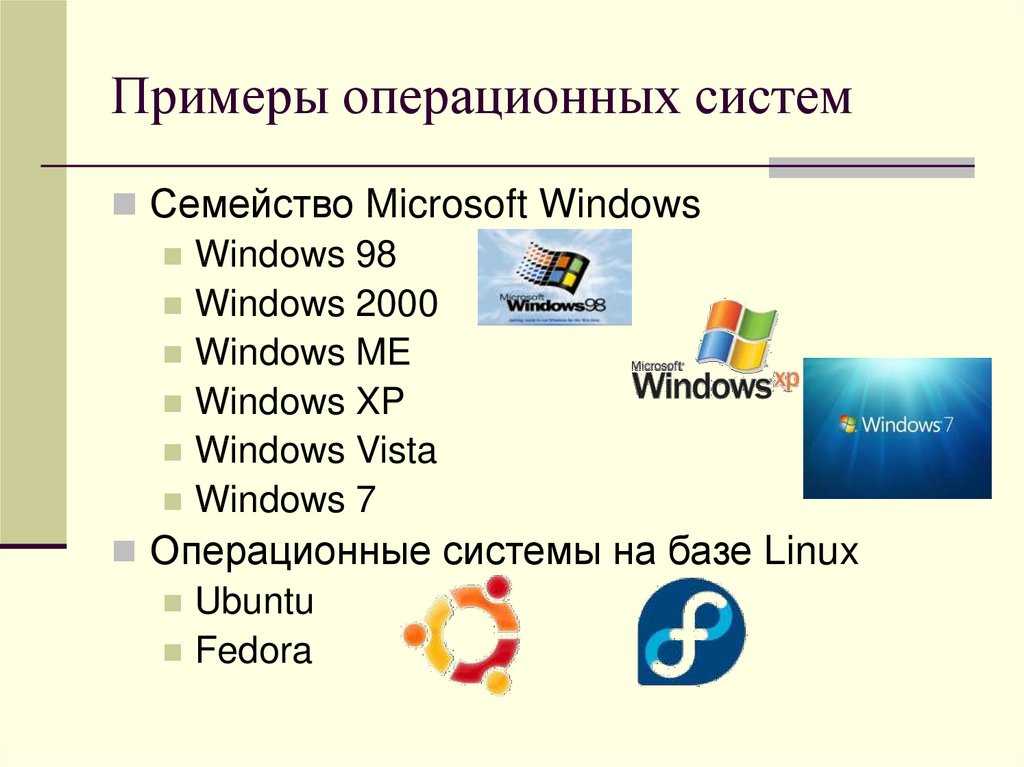 Чем отличаются операционные системы. Операционная система примеры. Операционные системы примеры. Оперативная система примеры. Римеры операционных систем..