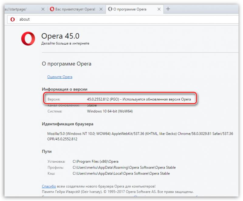 Почему браузер много памяти. Используется обновленная версия Opera. Нужно ли устанавливать новую версию опера.