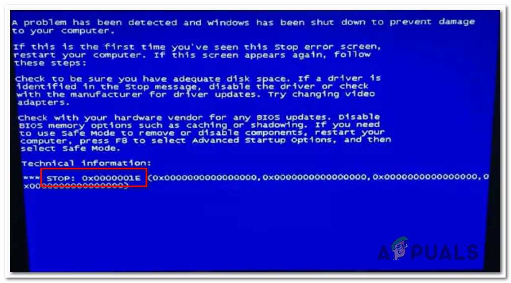 Исправляем ошибку синего экрана с кодом 0x0000007e (bsod stop)