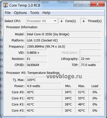 Как узнать температуру процессора в windows 10