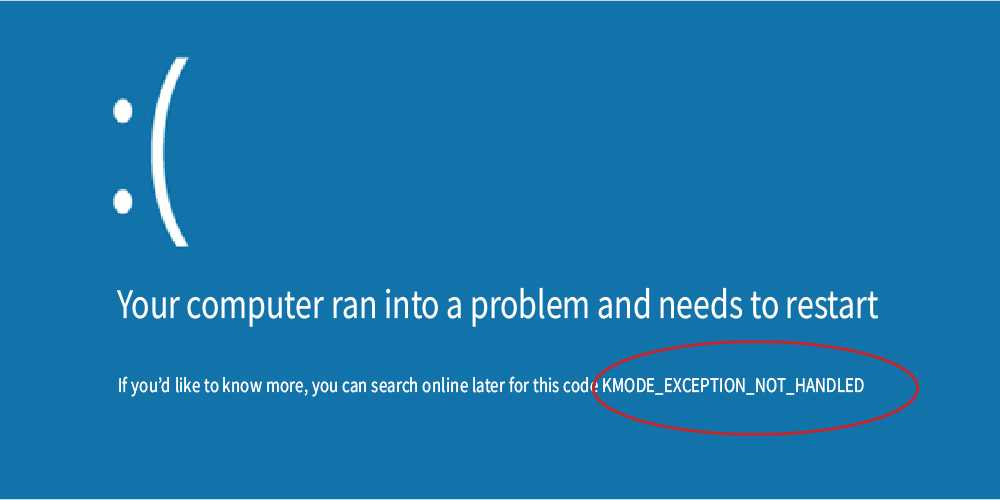 0x0000001e bsod синий экран, решение проблемы - kmode_exception_not_handled