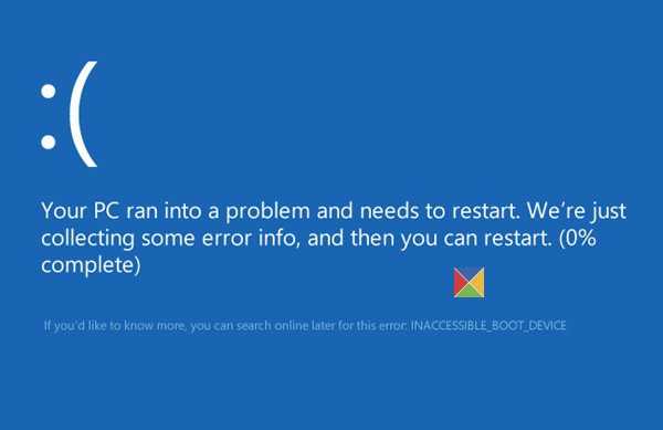 Исправляем ошибку «inaccessible_boot_device» в windows 10