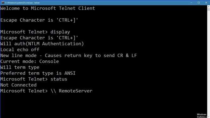 Как включить telnet в Windows 7810
