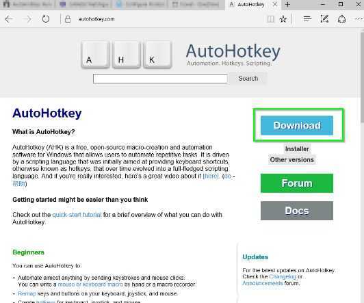 Autohotkey: hotkeys
