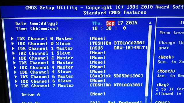 Эта инструкция раскажет Вам, как поменять AHCI на IDE параметр в BIOS Это бывает нужно: при установке Windows XP; при проверке в Victoria жесткого диска