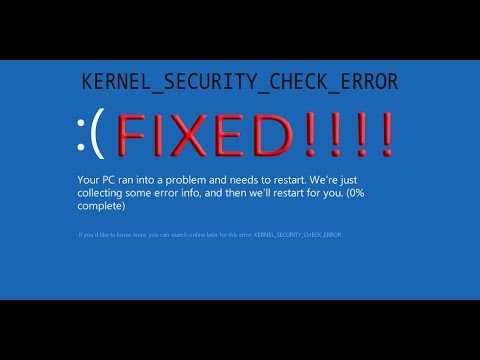 KERNEL SECURITY CHECK FAILURE в Windows 10, 8 — что это такое и как исправить ошибку