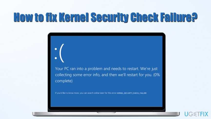 Fix: kernel security check failure stop code in windows 10