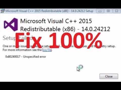 Ошибка 0x80070666 при установке microsoft visual c++