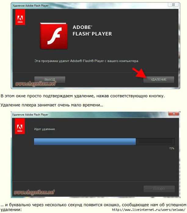 Как удалить старую версию adobe flash player. как удалить adobe flash player и shockwave player из windows