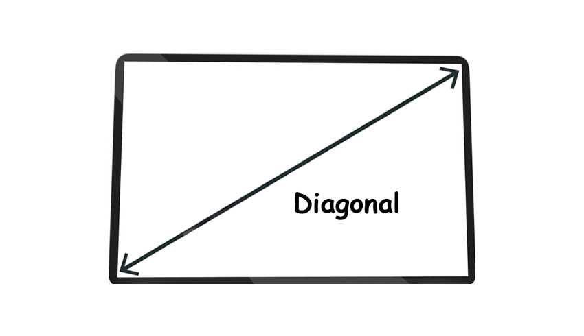 Как определить диагональ ноутбука