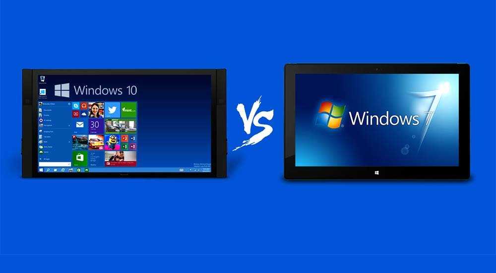 Сравнение Windows 7 и Windows 10
