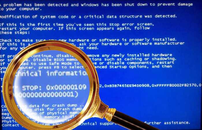 Чаще всего stop ошибка 0x00000109 появляется на операционной системе Windows 7, и связана она с модифицированным ядром xntkrnlexe Однако не исключено, что имеют место быть и другие проблемы Например, могут присутствовать ошибки в файловой системе, поврежд