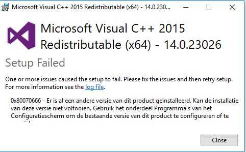Обычно код 0x80070666 появляется в результате поврежденного установщика или при наличии в системе остатков от предыдущего приложения Microsoft Visual C Давайте это исправлять