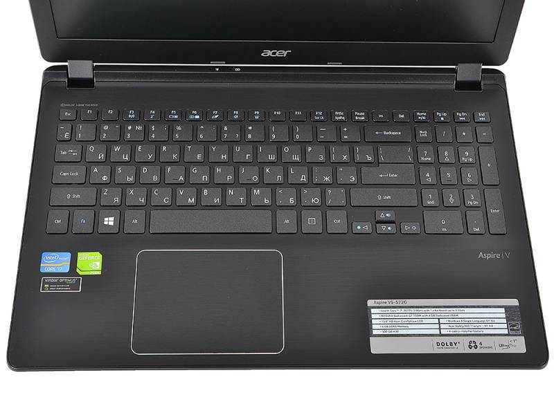 Acer aspire v5-572g-53336g50akk (core i5 3337u 1800 mhz/15.6"/1366x768/6144mb/500gb/dvd нет/nvidia geforce gt 750m/wi-fi/bluetooth/win 8 64) - купить , скидки, цена, отзывы, обзор, характеристики - ноутбуки