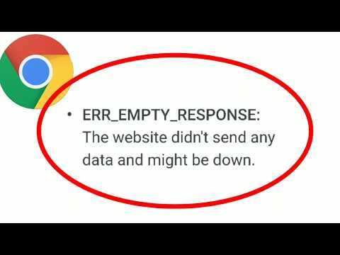 Что значит и как исправить ошибку err_empty_response