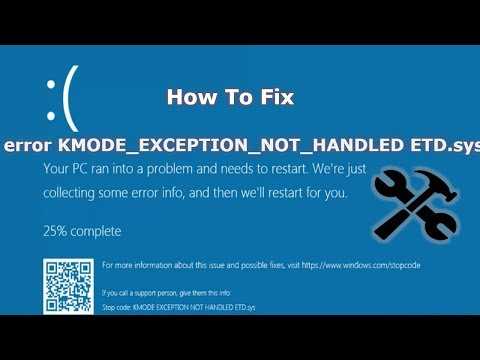 Как исправить ошибки kmode_exception_not_handled типа "синий экран" (0x0000001e)